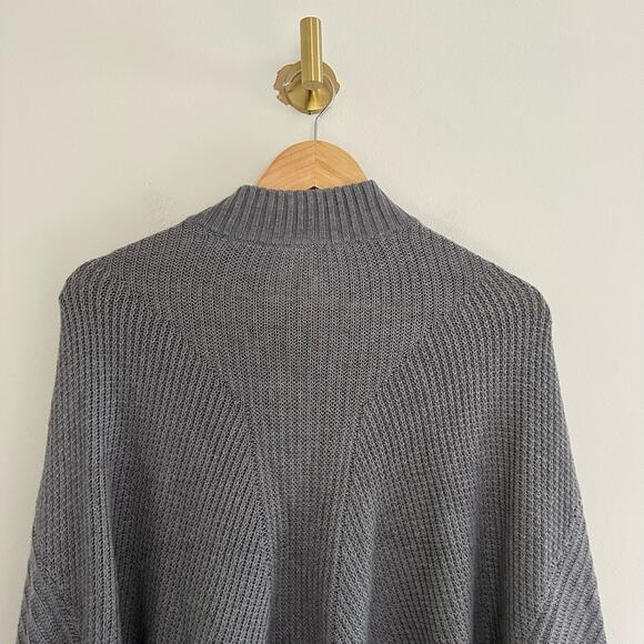 Lululemon Softer Still Cashmere Blend Wrap Sweater Heathered Asphalt Grey - Picture 9 of 10